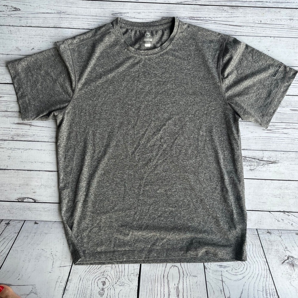 Merrell Mens Select Wick Short Sleeve Performance T-Shirt Gray Large Gorpcore